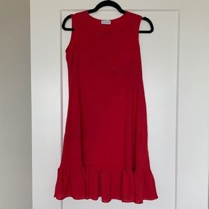 DRESS WITH RUFFLES AND HIDDEN POCKETS | size S